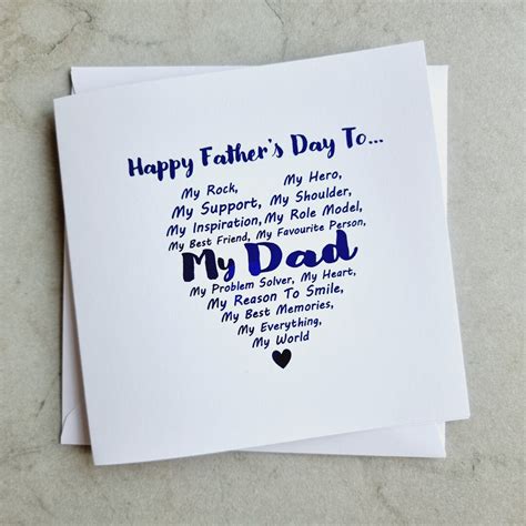 Dad Fathers Day Card Fathers Day Card Fathers Day Card For Dad Fathers