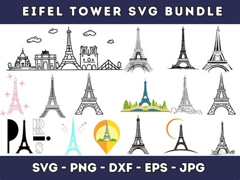 Eiffel Tower SVG Paris SVG Landmark SVG Travel Svg Eiffel Tower