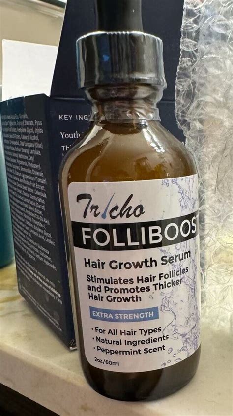 Tricho Labs Folliboost Hair Growth Serum Extra Strenth 2 Oz Sealed Exp