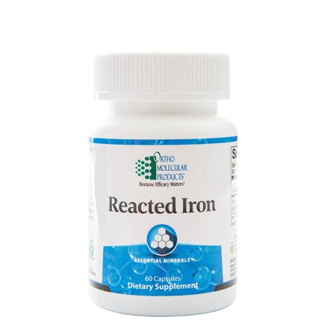 Reacted Iron 29mg 60c Ortho Molecular Arcana Empothecary