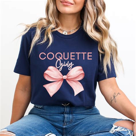 Coquette Shirt Pink Bow Shirt Valentines Coquette T Trendy Coquette Ribbon Crewneck Pink