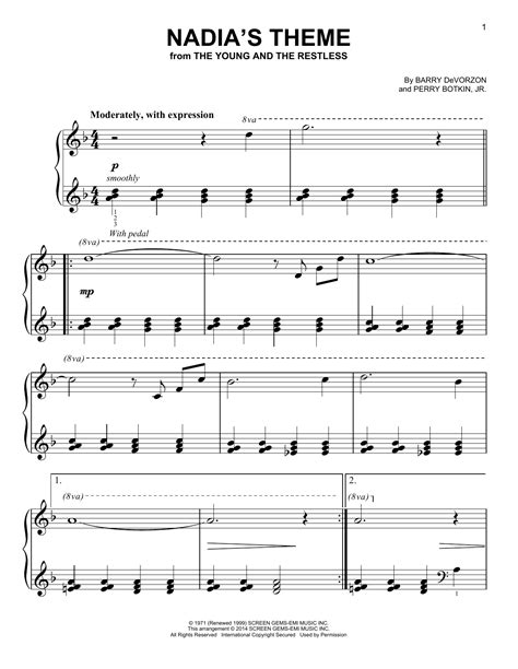 Nadia's Theme | Sheet Music Direct