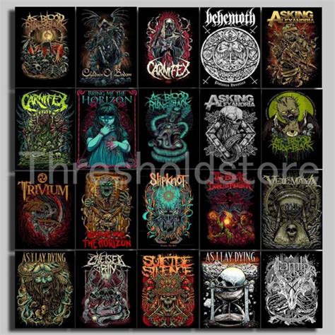 Jual Poster Metal Pack Isi 20pcs Poster Band Metalcore Deathcore