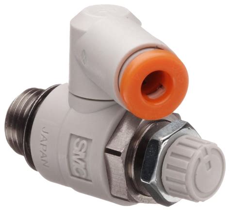 Smc As F U Air Flow Control Valve With Push To Connect Fitting