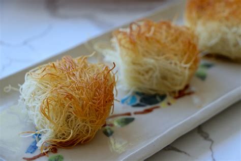 Cheese & Olive Kadaif Nests -Middle Eastern Pastry - afooda