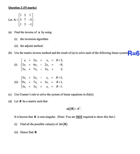 Solved A Use Gauss Jordan Elimination To Solve The System