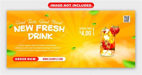 Premium Psd Fresh Drink Menu Banner Template