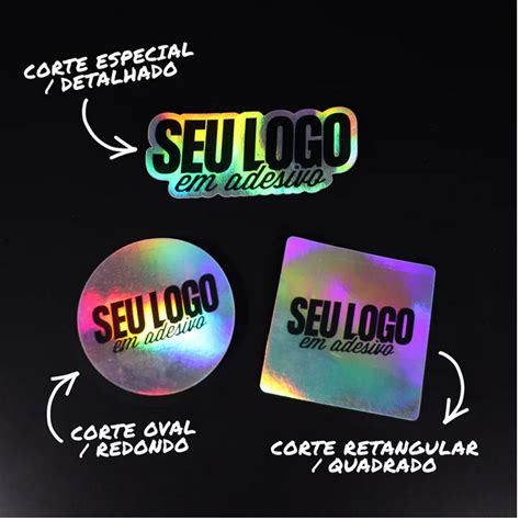 Adesivo Personalizado Holográfico Selos Fácil Adesivos Holográficos