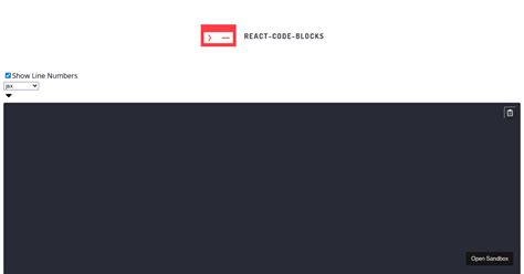 React Code Blocks Examples Codesandbox