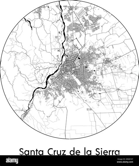 Mapa De La Ciudad Santa Cruz De La Sierra Bolivia Am Rica Del Sur