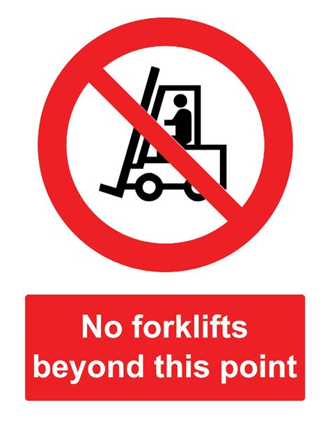 Danger Warning No Forklifts Beyond This Point Business Health Safety