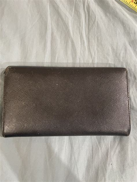 Authentic Prada Large Saffiano Leather Wallet Black Gem