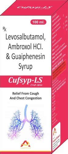 CUFSYP LS Levosalbutamol Ambroxol Guaiphenesin Syrup 100 Ml At Rs 99