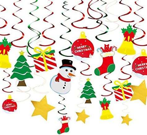 Kuuqa Pieces Christmas Hanging Swirl Decorations Kit Ceiling Swirl