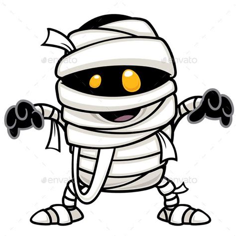 Mummy Clip Art Cartoon Character Design Vector