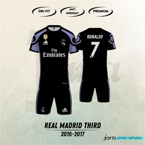 Jual Jersey REAL MADRID THIRD 2016 2017 Jersey Ronaldo Desain Full