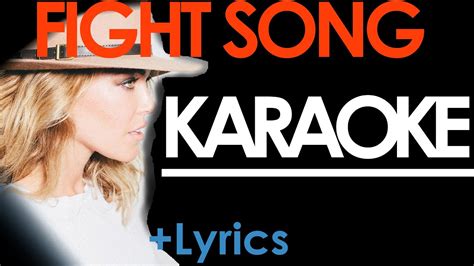 Fight Song Rachel Platten Karaoke Lyrics Youtube