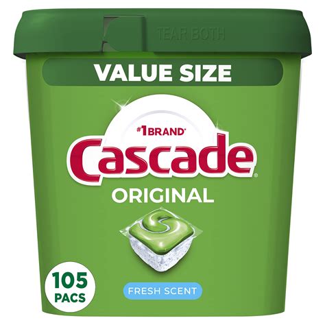 Cascade Dishwasher Pods, Actionpacs Dishwasher Detergent, Original ...