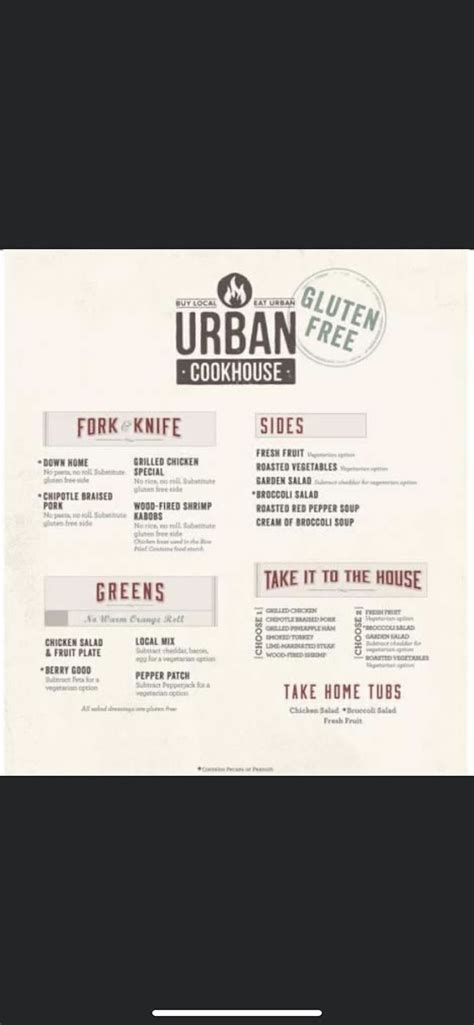 Urban Cookhouse Gluten Free Tuscaloosa 2024