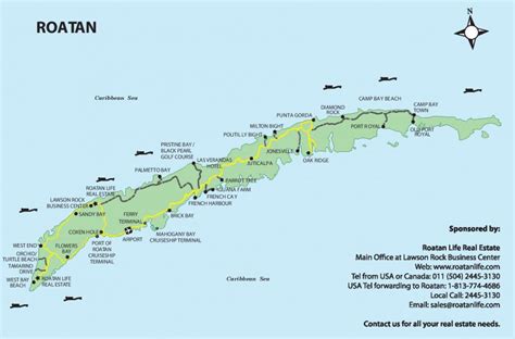 A ROATAN ISLAND MAP + MAPS FOR POPULAR COMMUNITIES | Blue Roatan Realty