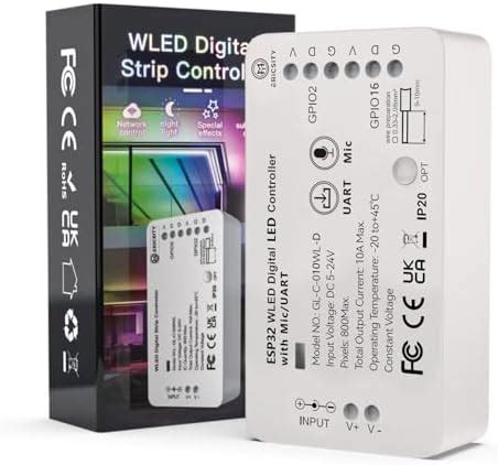 Amazon Ericsity WLED LED Light Strip Controller ESP32 With Mic