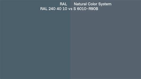 RAL RAL 240 40 10 Vs Natural Color System S 6010 R90B Side By Side