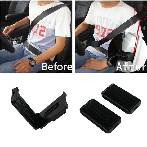 2pcs Car Safety Seat Belt Adjuster Clips Clamp Stopper Buckle Comfort