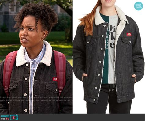 WornOnTV Willows Black Denim Sherpa Jacket On The Sex Lives Of College Girls Renika Williams