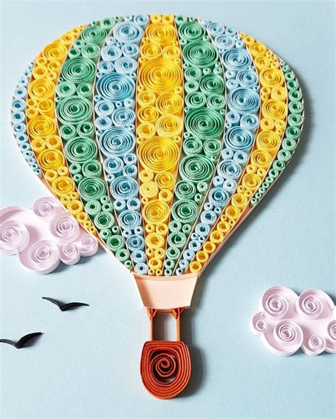 Hot Air Balloon Wall Art Hot Air Balloon Paper Art Hot Air Etsy