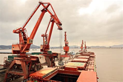 Cargo Terminal For Unloading Grain Cargo To Coastal Cranes Port