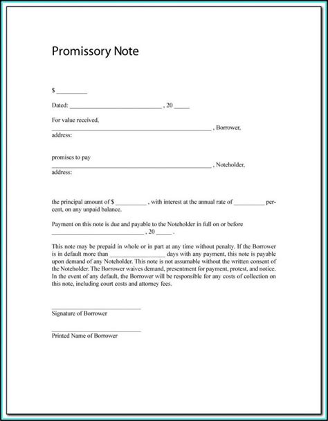 Promissory Note Sample Format For Tuition Fee Form Resume Examples Or85bvo51w