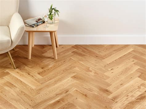 Riga White Oak Herringbone Solid Hardwood Floor And Decor