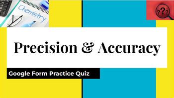 Chemistry Precision & Accuracy Quiz by Doc O Science Emporium | TPT