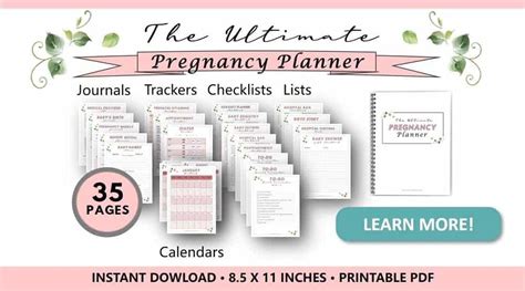 Pregnancy Checklist By Month Printable