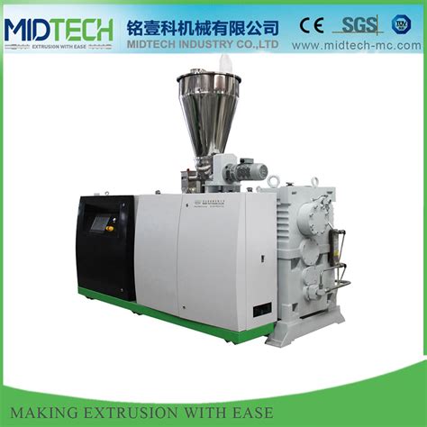 Midtech Sjz Conical Twin Screw Extruder For Plastic Pvc Pipe