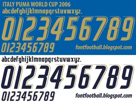 FONT FOOTBALL: Font Vector Italy Puma World Cup 2006 kit