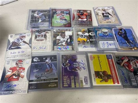 15-NFL Autograph Cards All Rookies - W. Yoder Auction