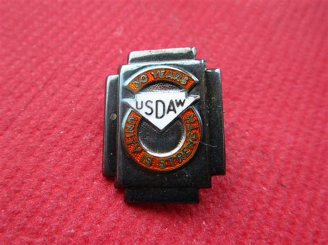 Vintage Sterling Silver Usdaw Union 30 Year Membership Badge Ebay