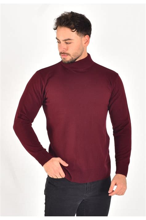 MİWAN COLLECTİON Yarım Balıkçı Bordo Slim Fit Erkek Triko Kazak Fiyatı