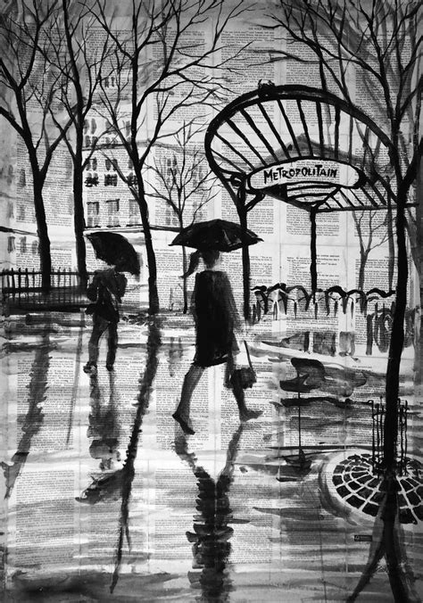 RAINY PARIS Painting | Rainy paris, Paris painting, Architecture painting