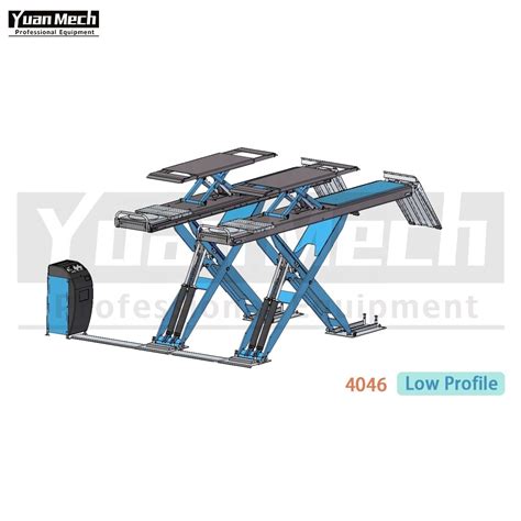 Yuanmech Bol4046wtr On Floor Big Scissor Lift For Wheel Alignment Low