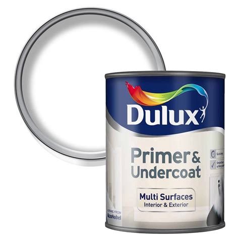 Dulux Undercoat Multi Surface White Primer Paint 750ml Wilko