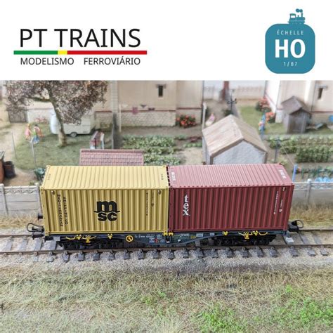 Wagon Sgmmnss 40 MFD RAIL 2 X 20 Ep VI HO PT TRAINS PT100321