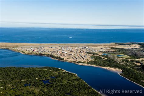 Overflightstock Inuit Village Of Kuujjuarapik Nunavik Quebec Canada