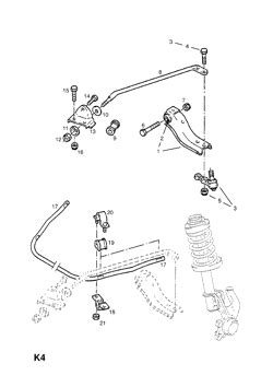 Opel CORSA A Front Axle And Suspension Opel EPC Online