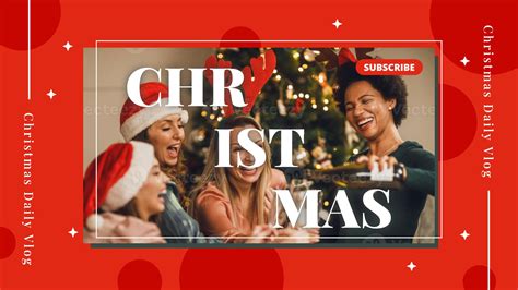 Christmas Daily Vlog Youtube Banner 34826599 Template