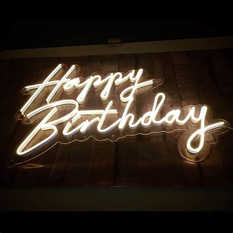 Happy Birthday Neon Sign Custom Acrylic Flex Led Light | Etsy