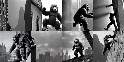 Krea A Film Still Of Giant Paddington Climbing A Building As King