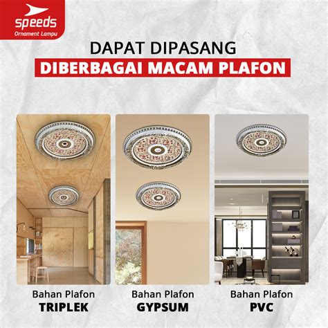 SPEEDS Hiasan Lampu Ornamen Plafon Artistik Motif Ceiling Ornament