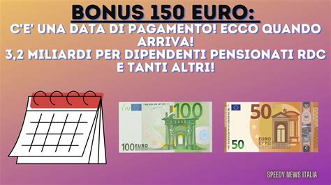 Bonus Euro C E Una Data Ecco Quando Arriva Miliardi Per